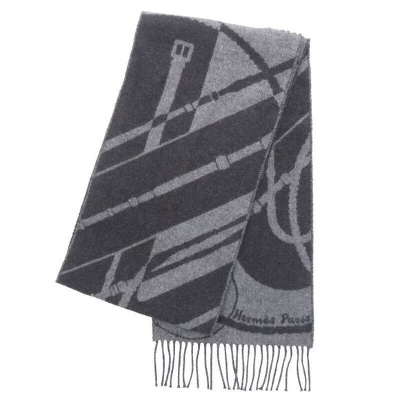 Hermes Cashmere Scarf Men's - Picture 2 of 3